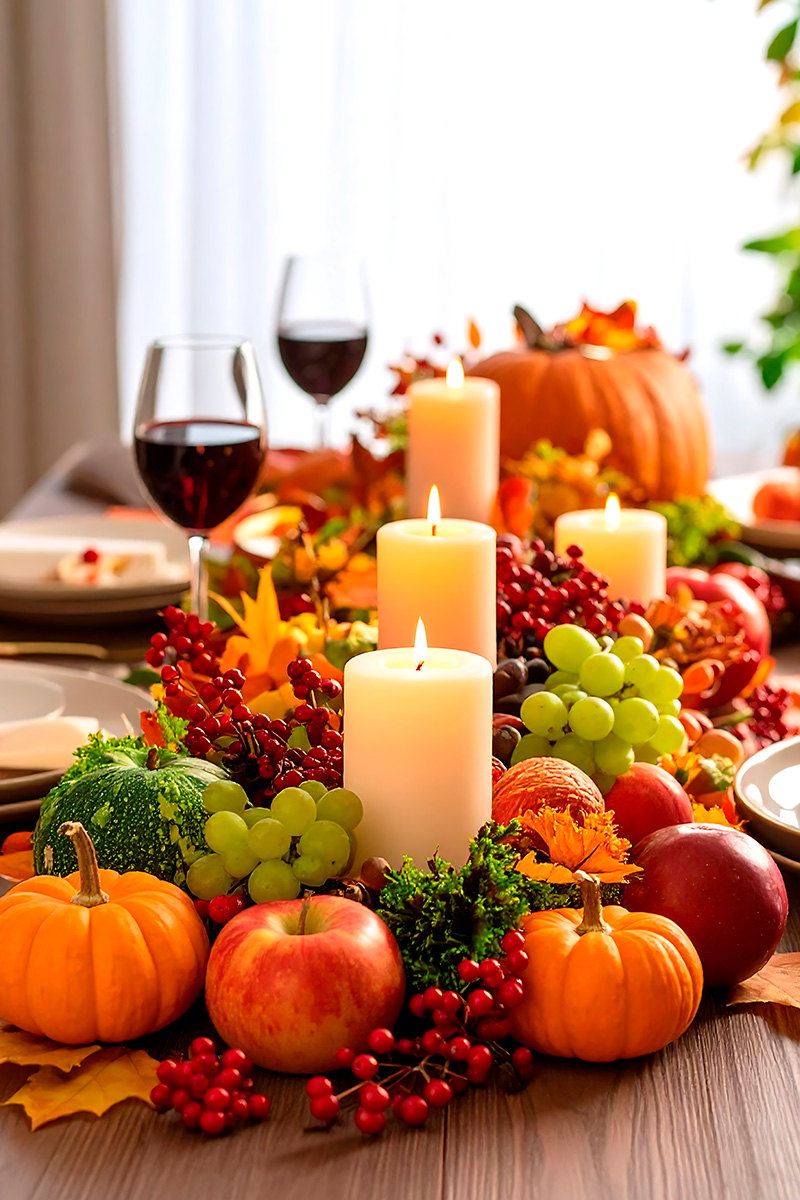 Centros de mesa otoñales