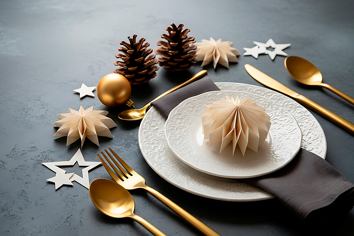 Cómo doblar servilletas de papel para Nochevieja