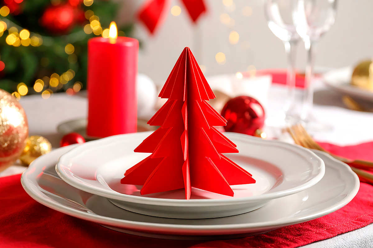 Cómo doblar servilletas de papel para Nochevieja