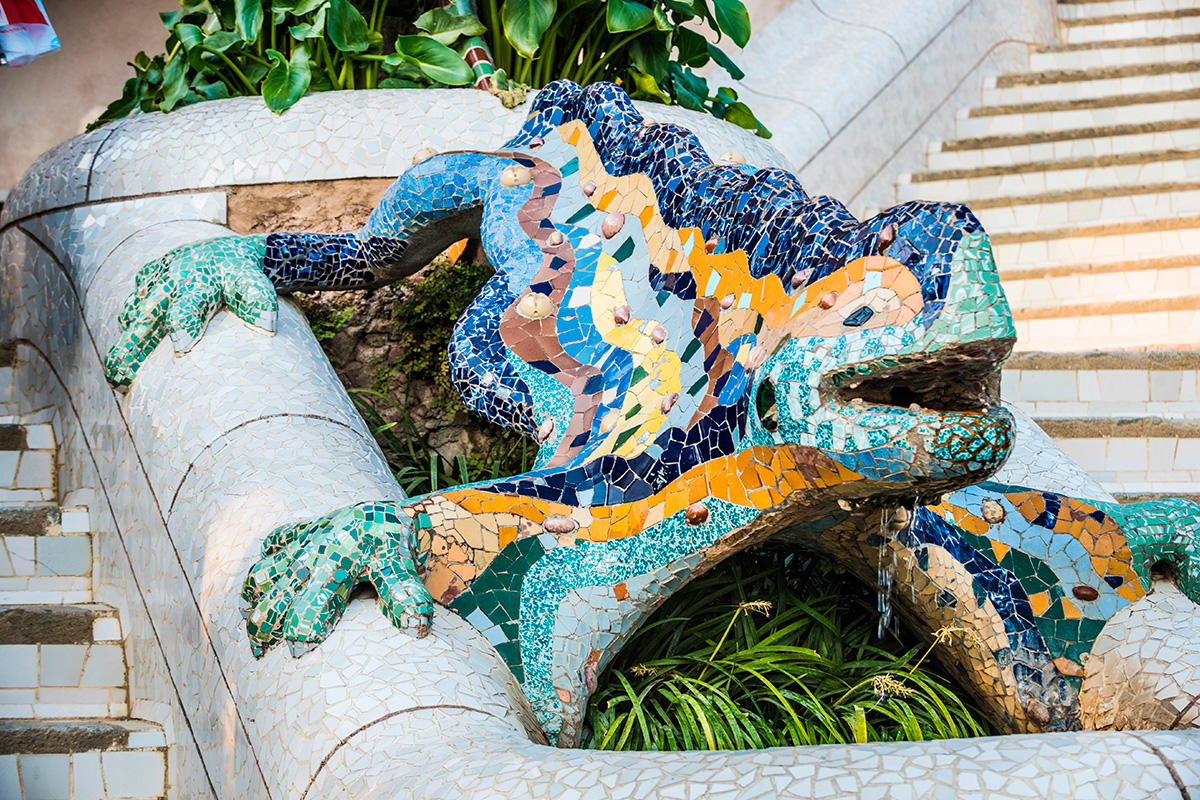Cuáles son las fuentes más bonitas de Barcelona: Fuente del Parque Güell