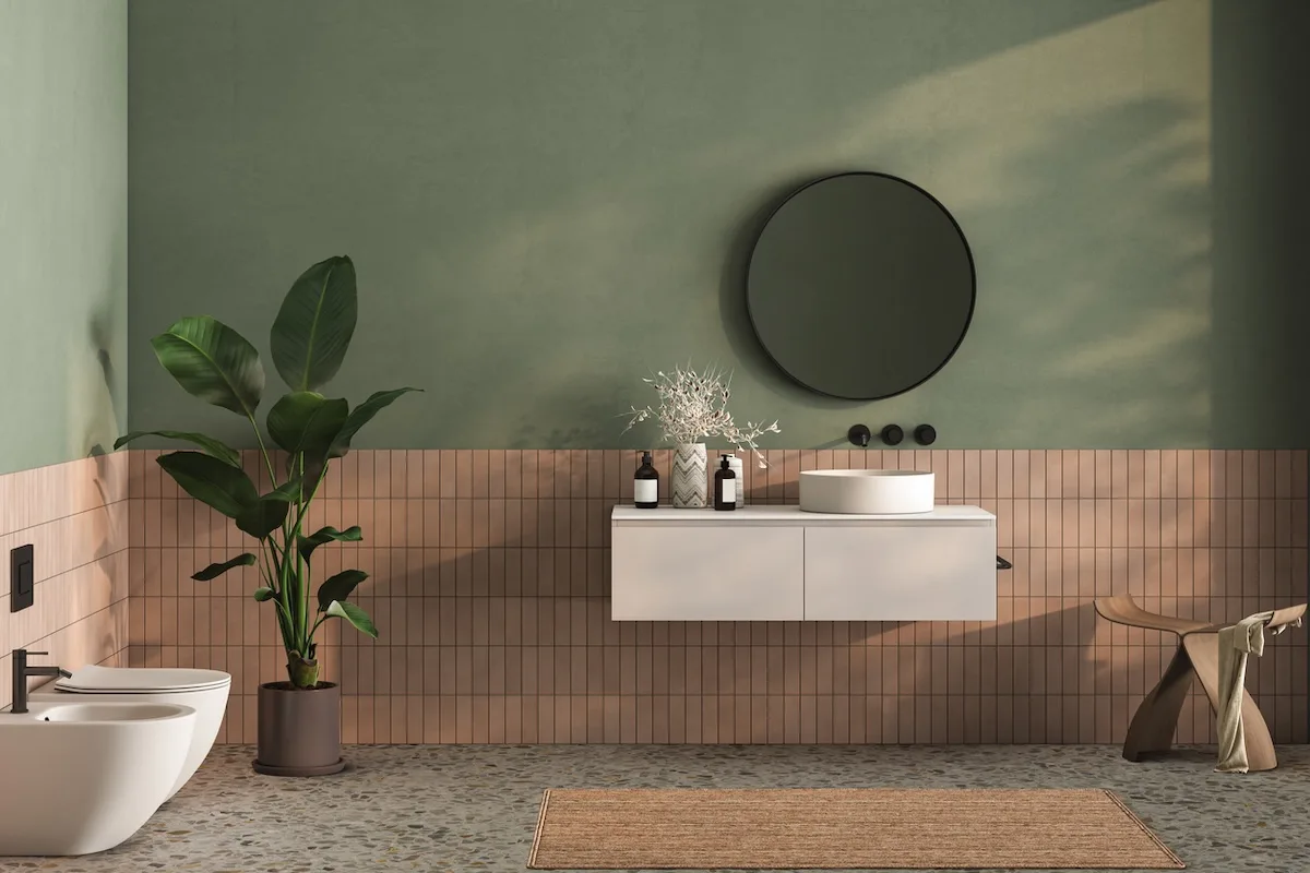 Cómo y por qué colocar los azulejos solo hasta la mitad de la pared en el baño